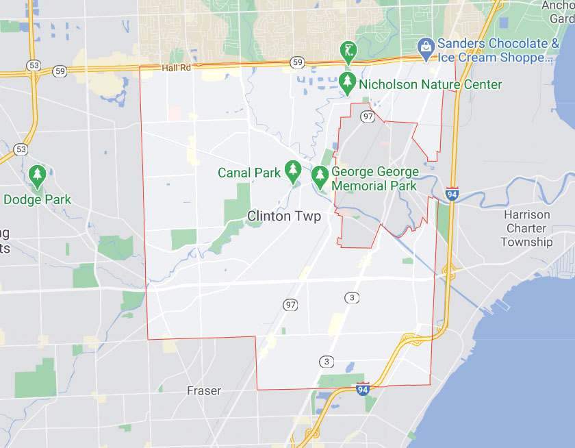 Map of Clinton Township Michigan