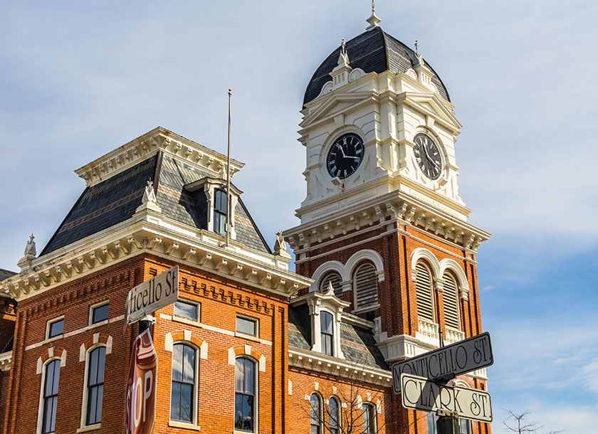 Clock tower in Covington Georgia