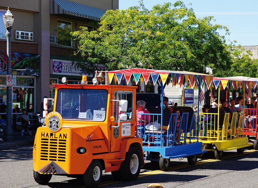 Colorful train in Kennewick Washington