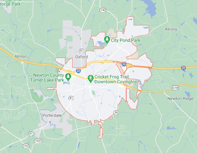 Map of Covington Georgia