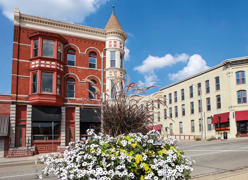 Downtown of Janesville Wisconsin