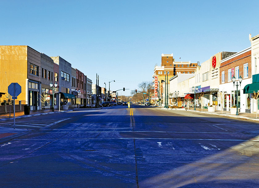 Downtown of Manhattan Kansas