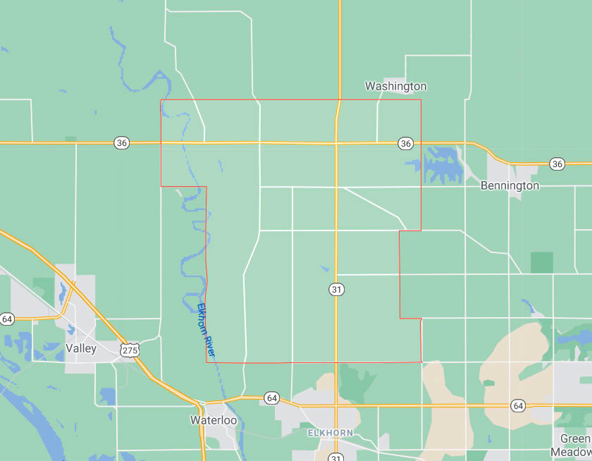 Map of Elkhorn Nebraska