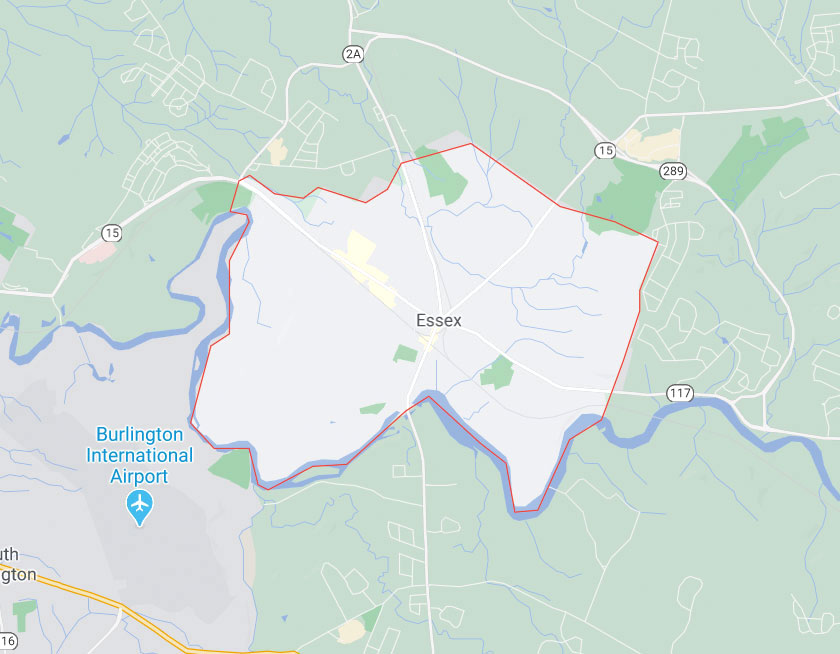 Map of Essex Junction Vermont