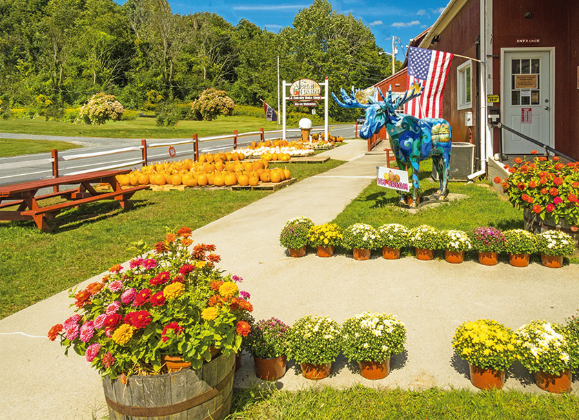 Fall farm stand in Bennington Vermont