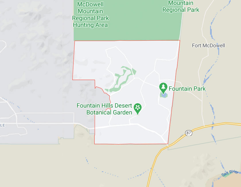 Map of Fountain Hills Arizona