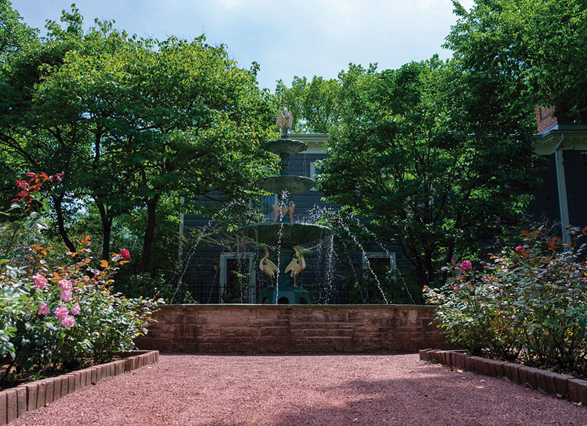 Fountain and garden Evanston Illinois