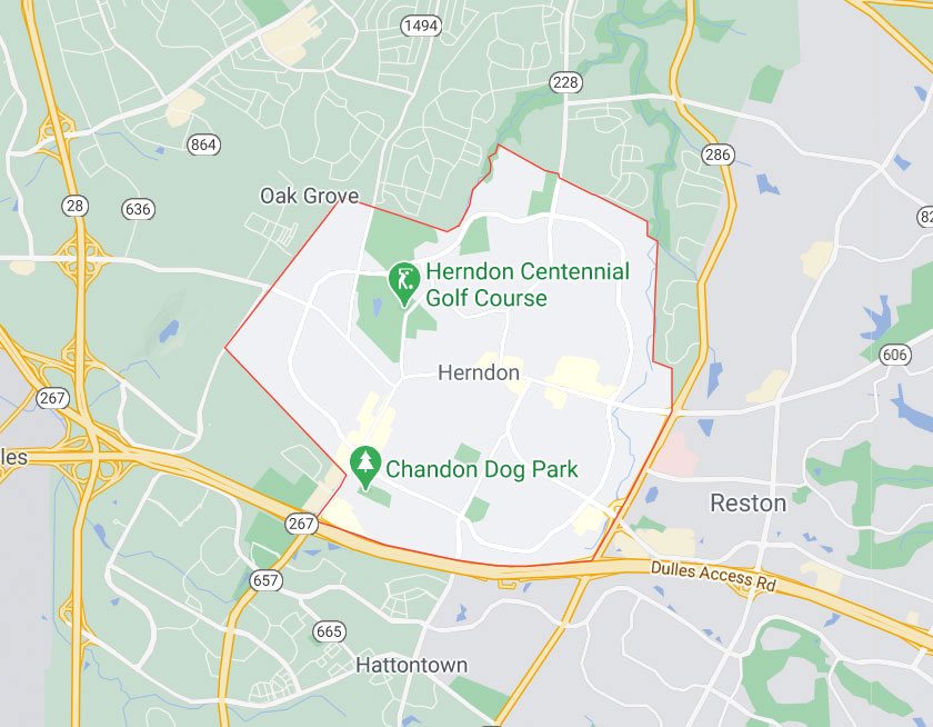 Map of Herndon Virginia