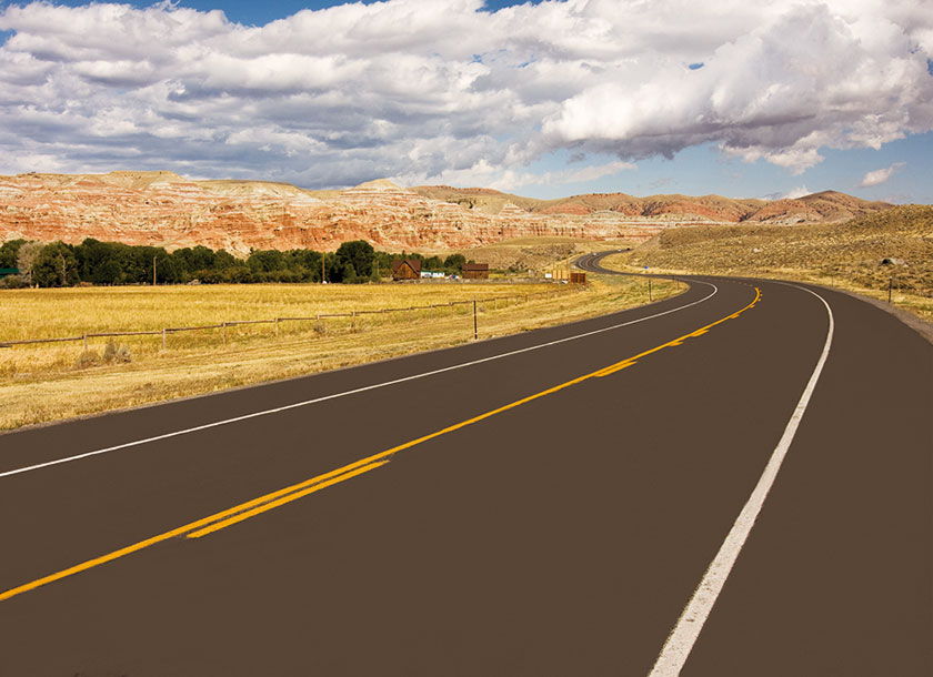 Highway in Riverton Wyoming