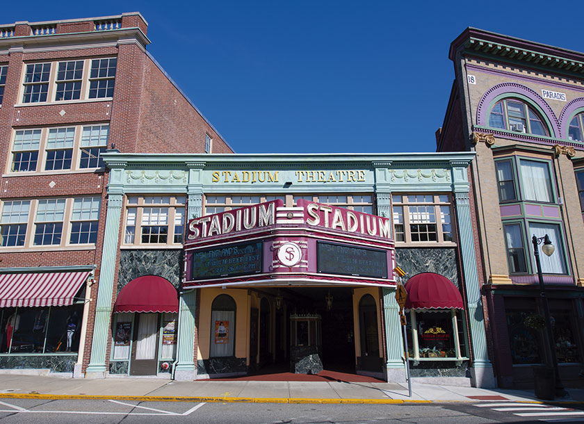 Theatre in downtown Woonsocket Rhode Island