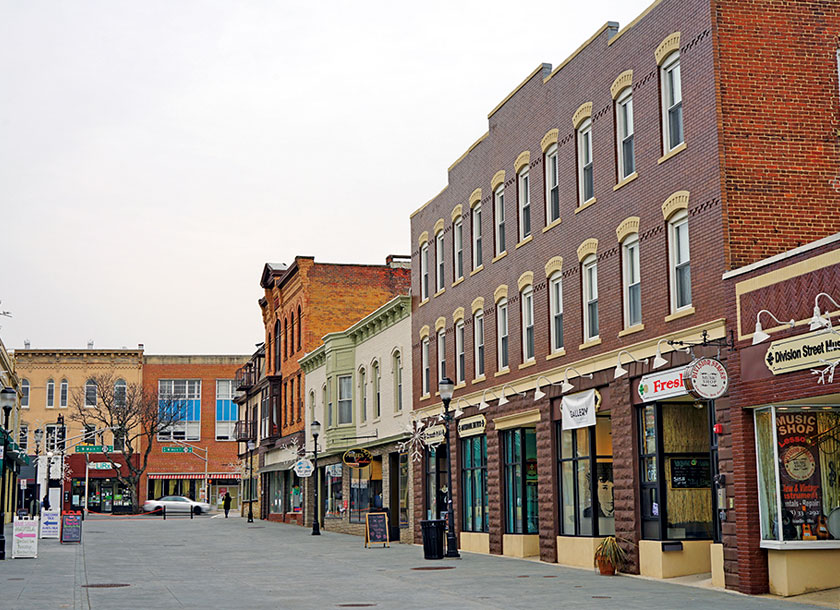 Main street of Somerville Massachusetts