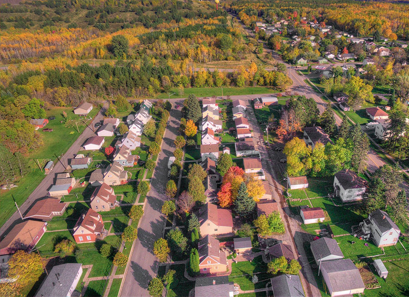 Neighborhood in Elk River Minnesota