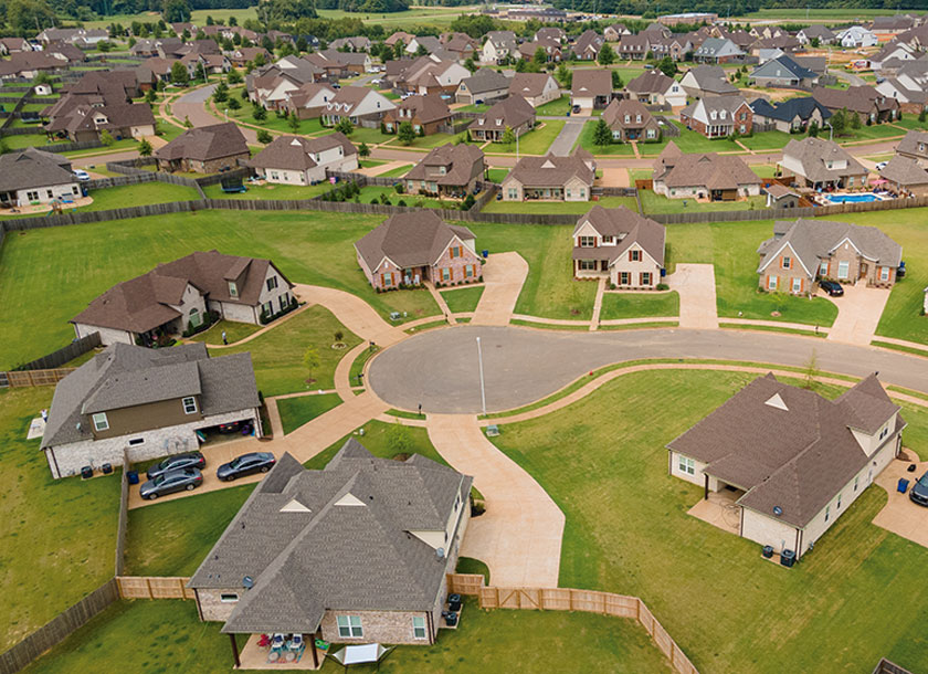 Neighborhood in Olive Branch Mississippi