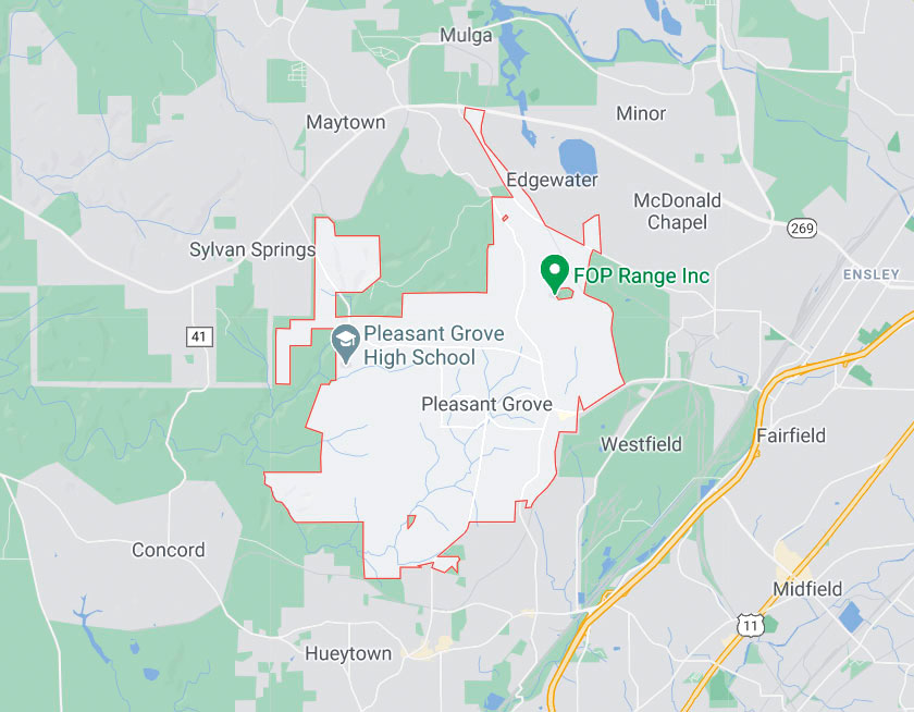 Map of Pleasant Grove Alabama