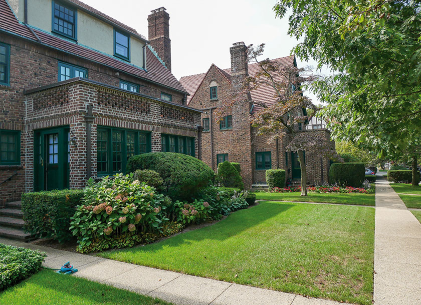 Residential neighborhood in Forest Hills New York