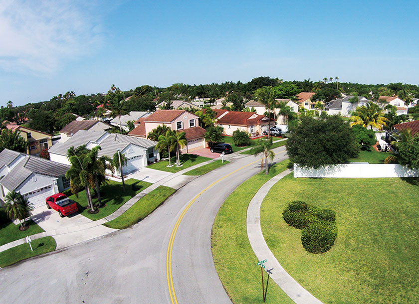 Residential neighborhood in Margate Florida