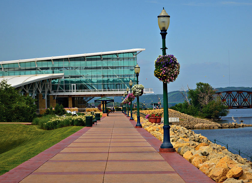 River walk in Dubuque Iowa