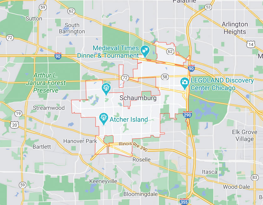 Map of Schaumburg Illinois