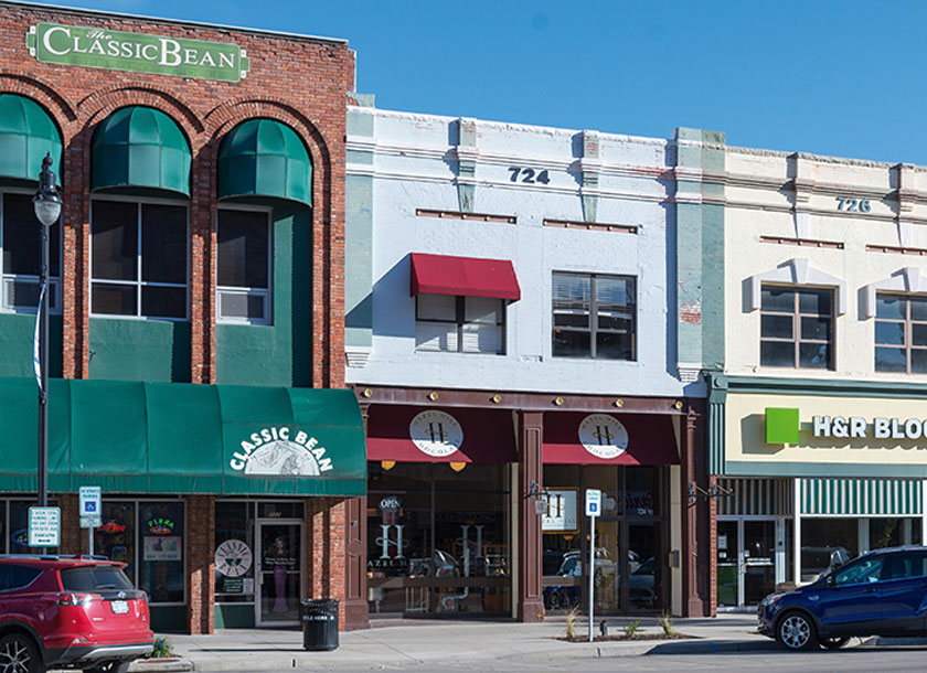 Storefronts in Garden City Kansas