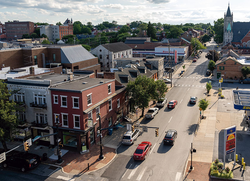 Street downtown Levittown Pennsylvania