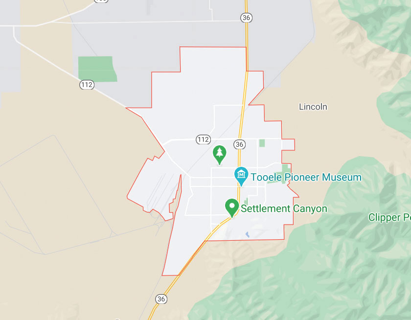 Map of Tooele Utah