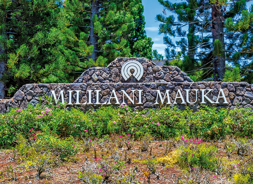 Welcome sign in Mililani Hawaii