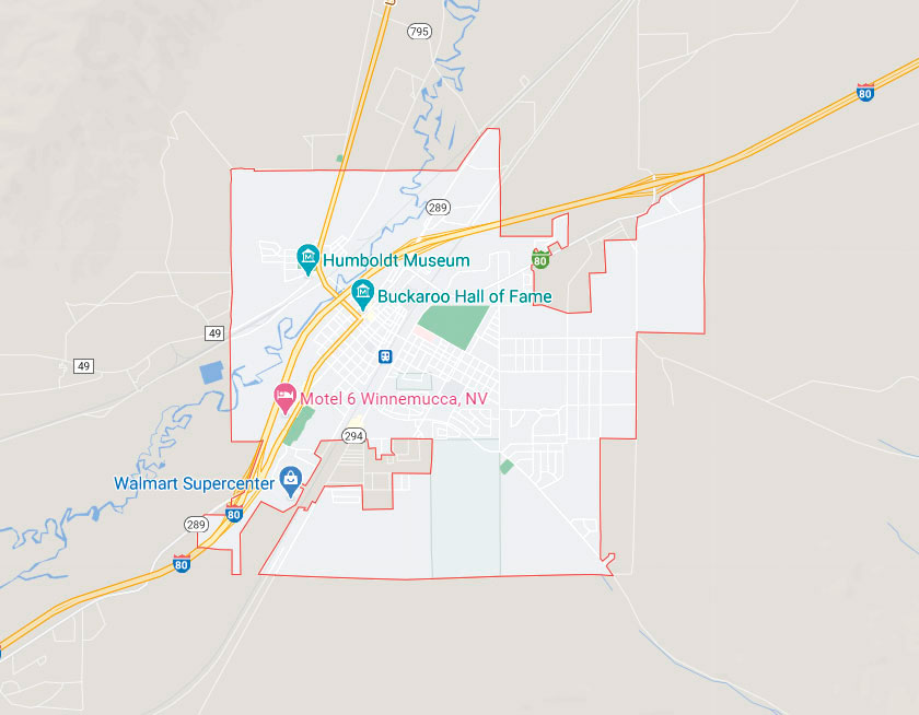 Map of Winnemucca Nevada