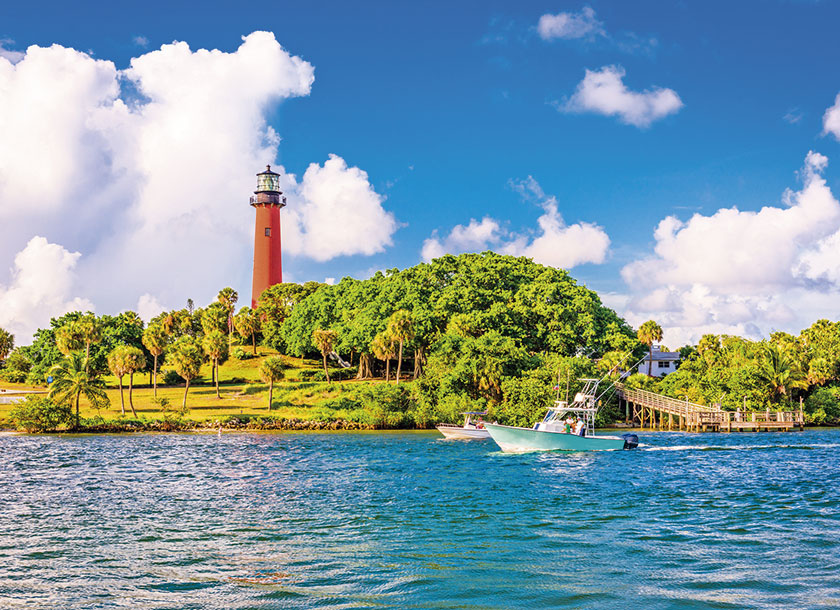 Beach and Lighthouse Jupiter Florida