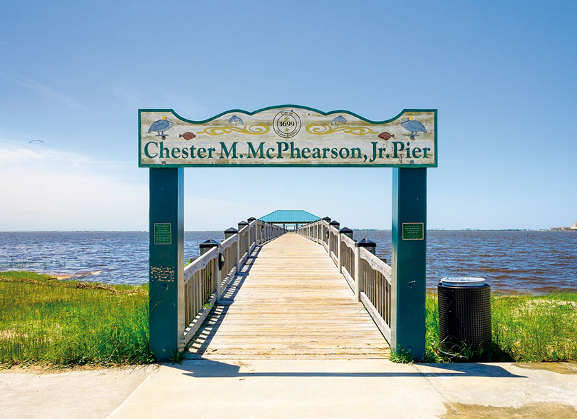 Beach in Ocean Springs Mississippi