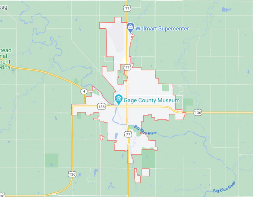 Map of Beatrice Nebraska
