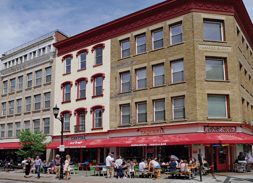 Buildings downtown Ithaca New York