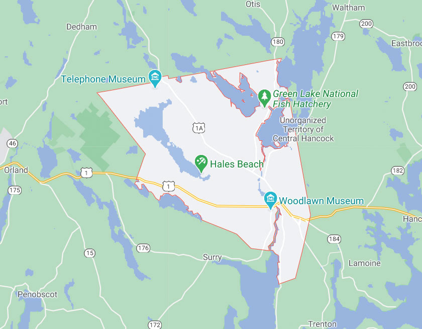 Map of Ellsworth Maine