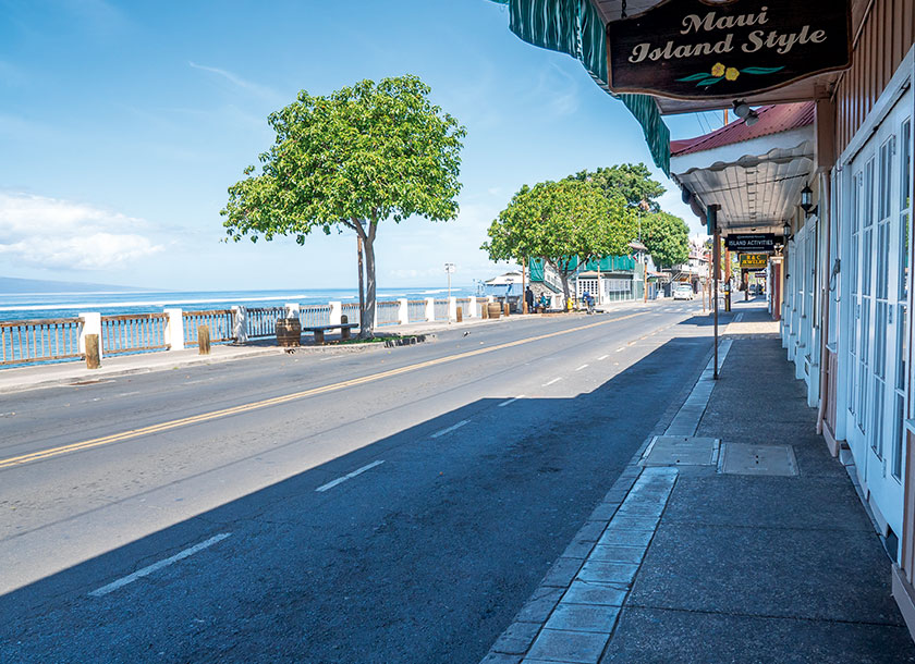 Front street in Lahaina Hawaii