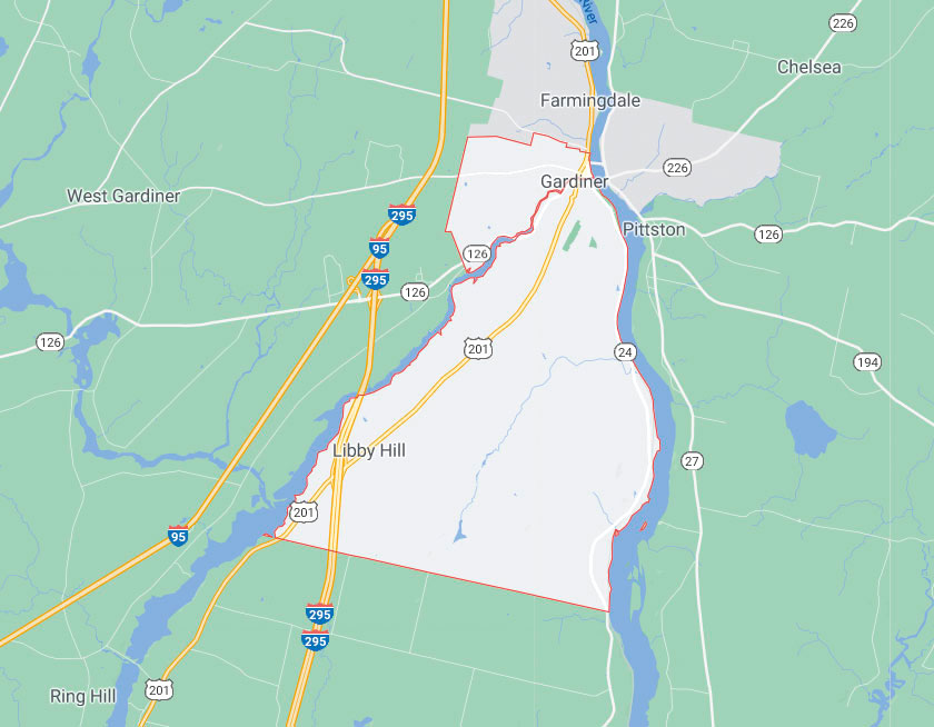 Map of Gardiner Maine