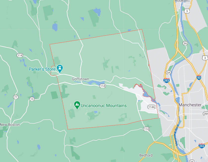 Map of Goffstown New Hampshire