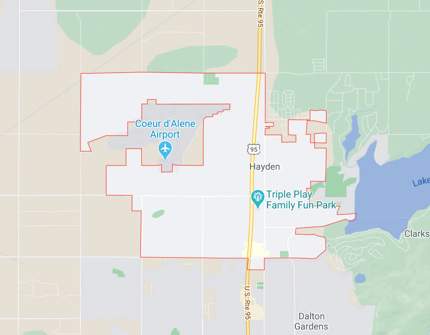 Map of Hayden Idaho