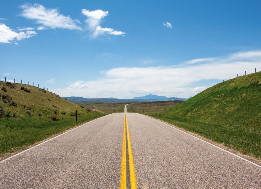 Highway near of Douglas Wyoming