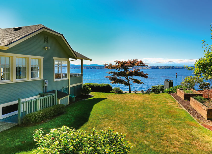 House with water front view in Port Orchard Washington