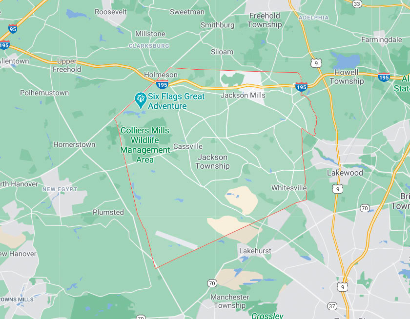 Map of Jackson New Jersey