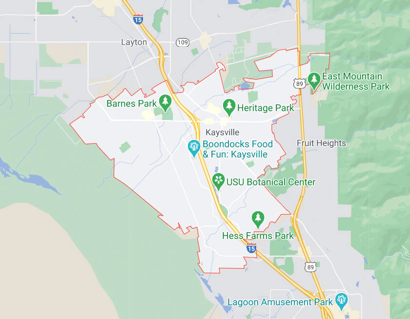 Map of Kaysville Utah
