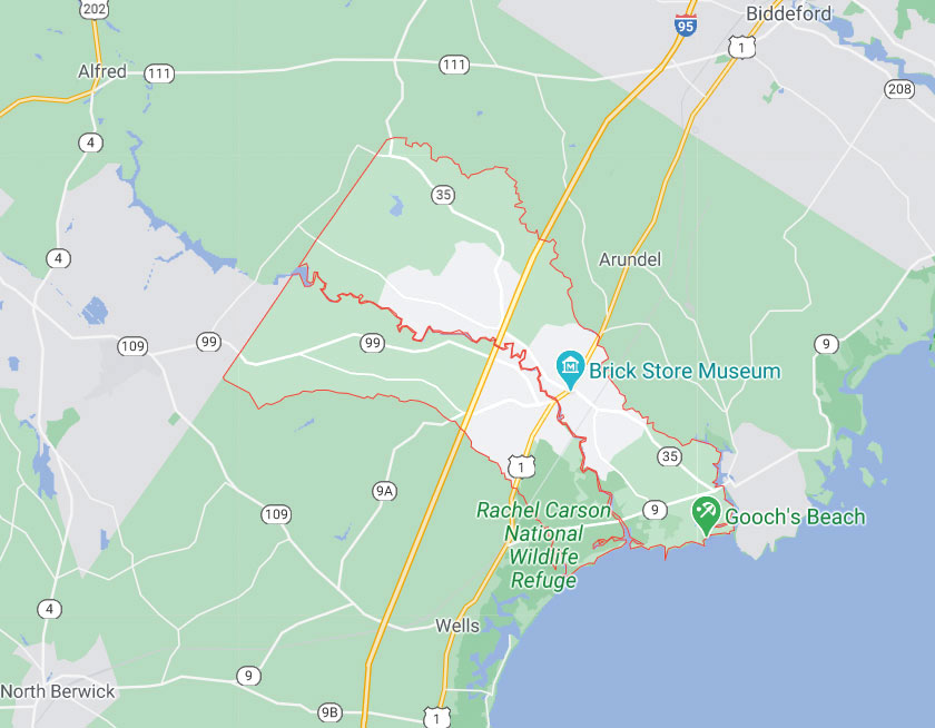 Map of Kennebunk Maine