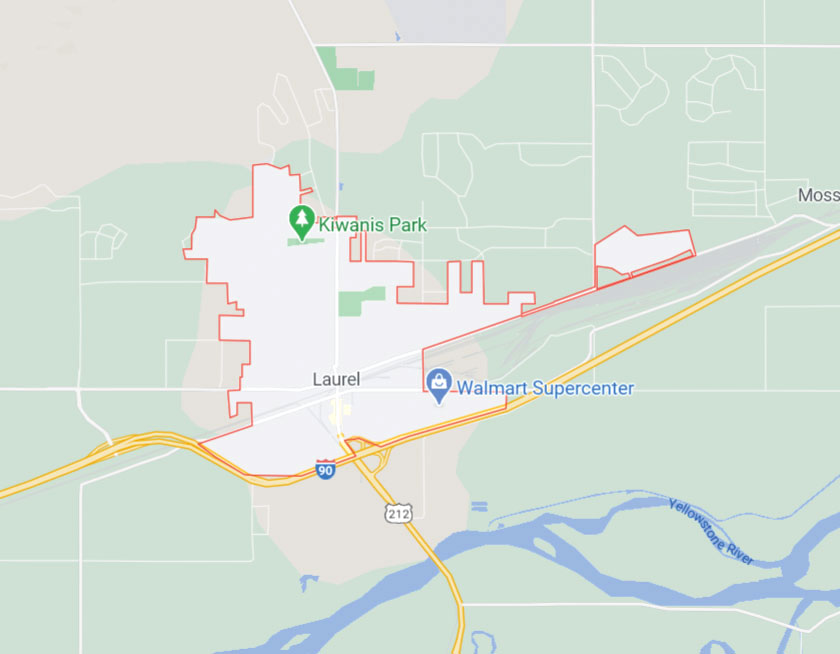 Map of Laurel Montana