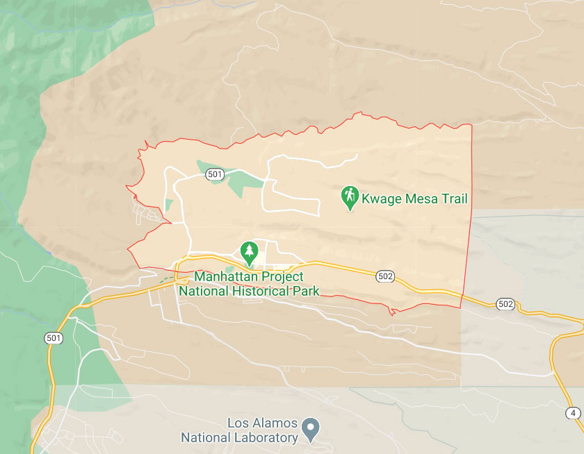 Map of Los Alamos New Mexico