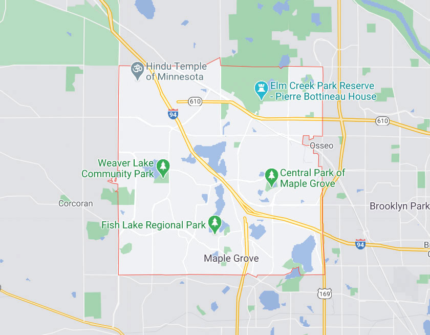 Map of Maple Grove Minnesota