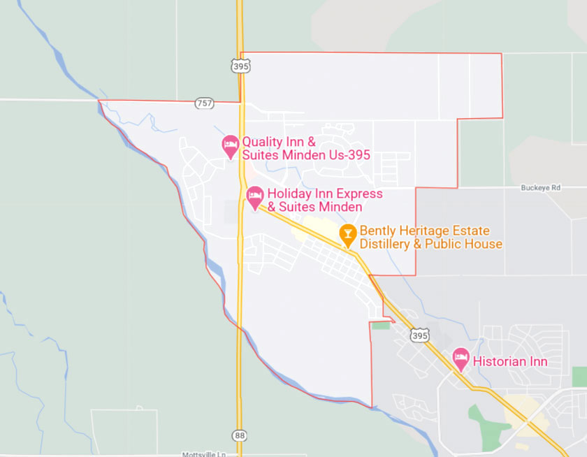 Map of Minden Nevada