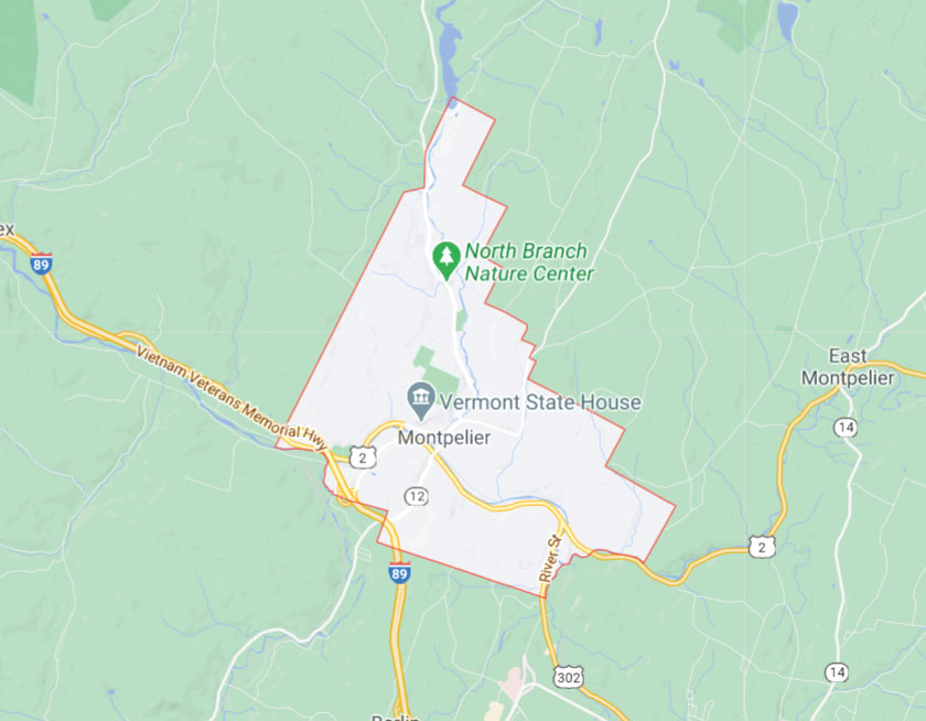 Map of Montpelier Vermont