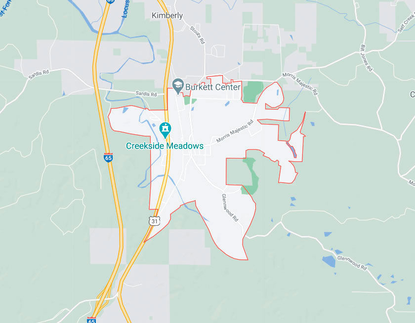 Map of Morris Alabama