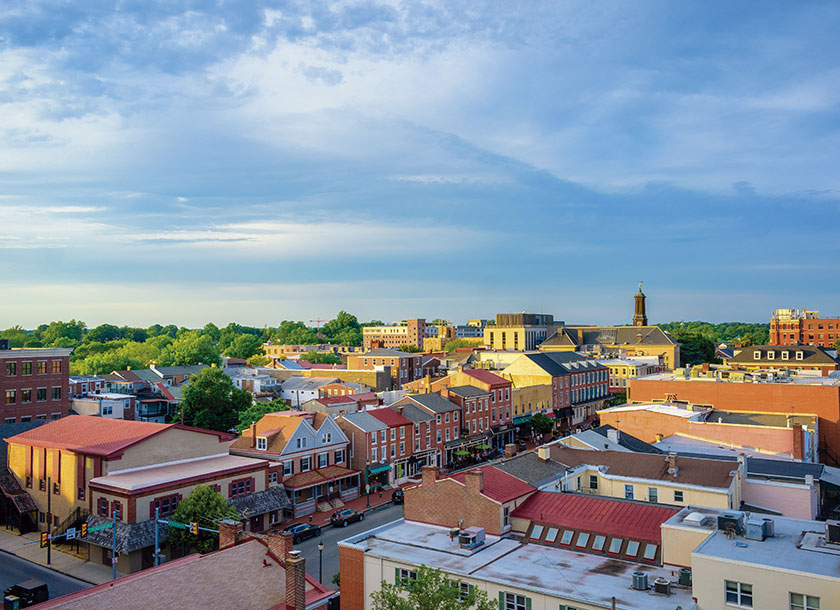 Neighborhood downtown New Castle Penssylvania