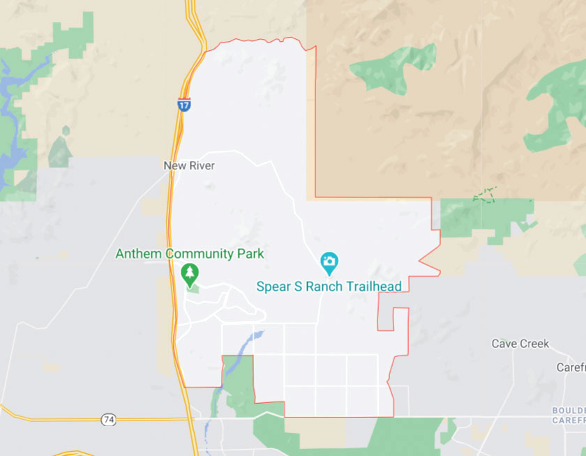 Map of New River Arizona
