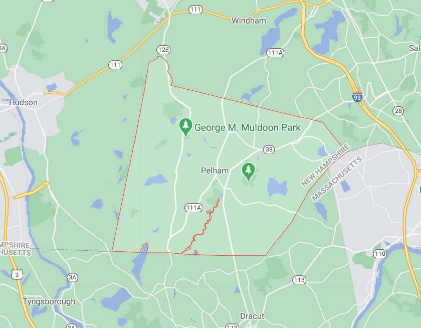 Map of Pelham New Hampshire